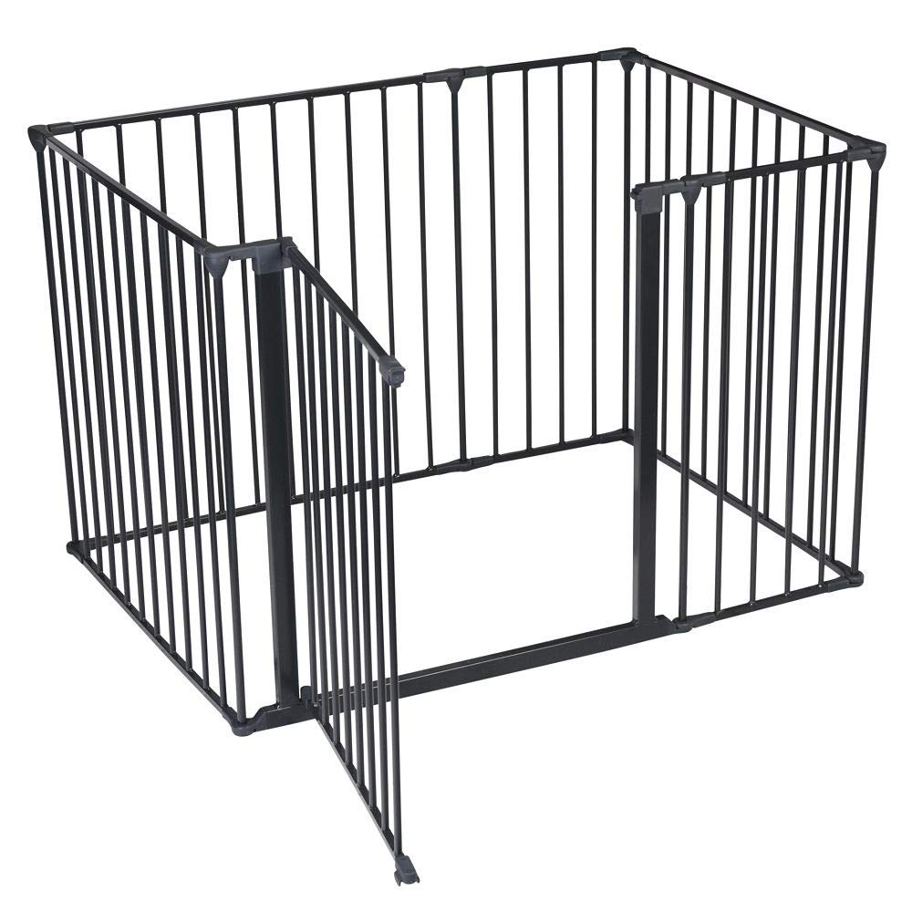 Bettacare Recinto Gioco per Animali, 72cm x 105cm, Nero, 70cm di Altezza, Recinto per Cani e Cuccioli, Adatto ad Un Uso Interno ed Esterno, Facile da Installare