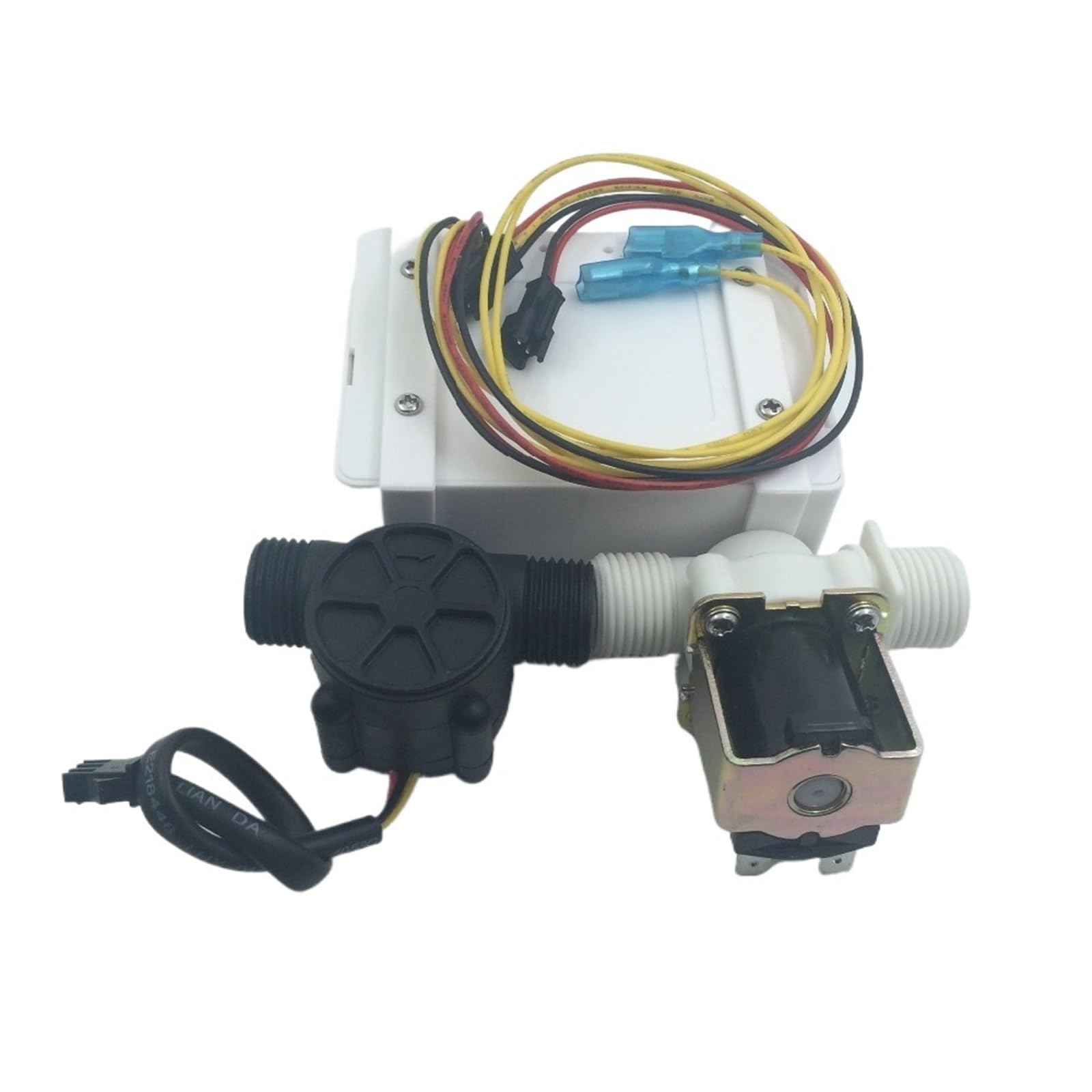 Medidor de control de flujo de agua de 1/2" con pantalla + sensor de flujo + válvula solenoide de peso ligero
