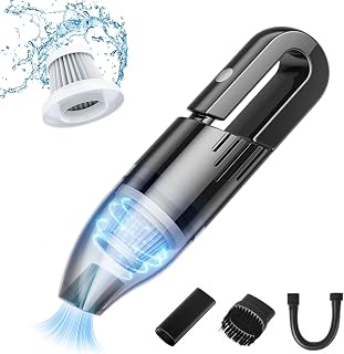 HiKiNS Handheld Vacuum Cordless, Car Vacuum Cleaner, Mini Hand held Vacuum Cleaner, Car Hoover with Powerful Suction,Rechargeable Lightweight for Home Pet Hair and Car Cleaning