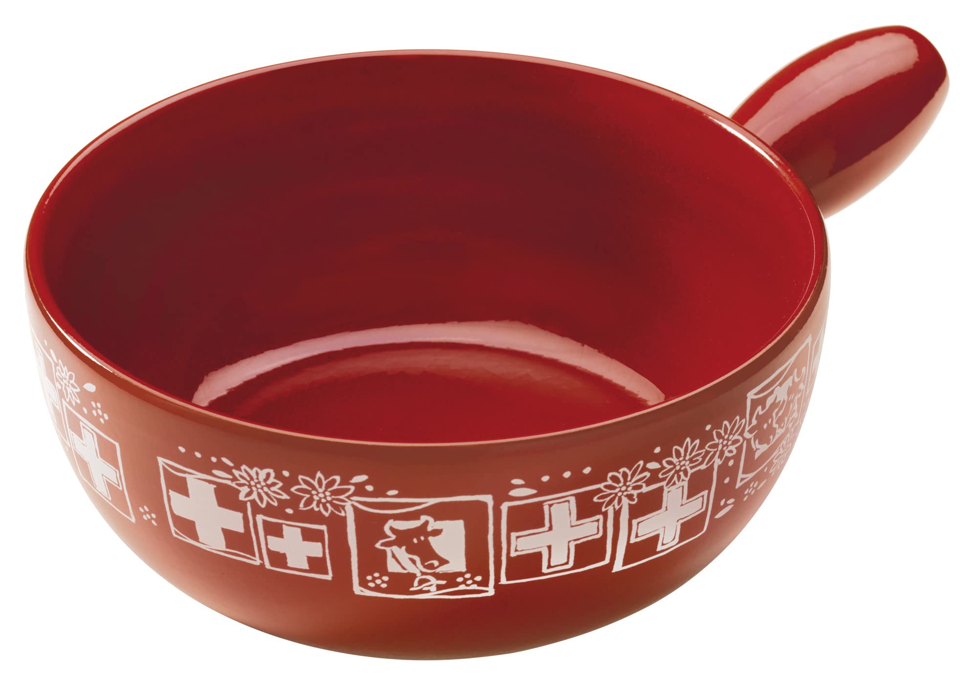 KUHN RIKON Fondue au fromage Caquelon Suisse 22 cm, rouge, 32005