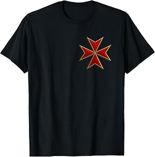 Maltese Cross - Christian Knight - Templar Cross T-Shirt