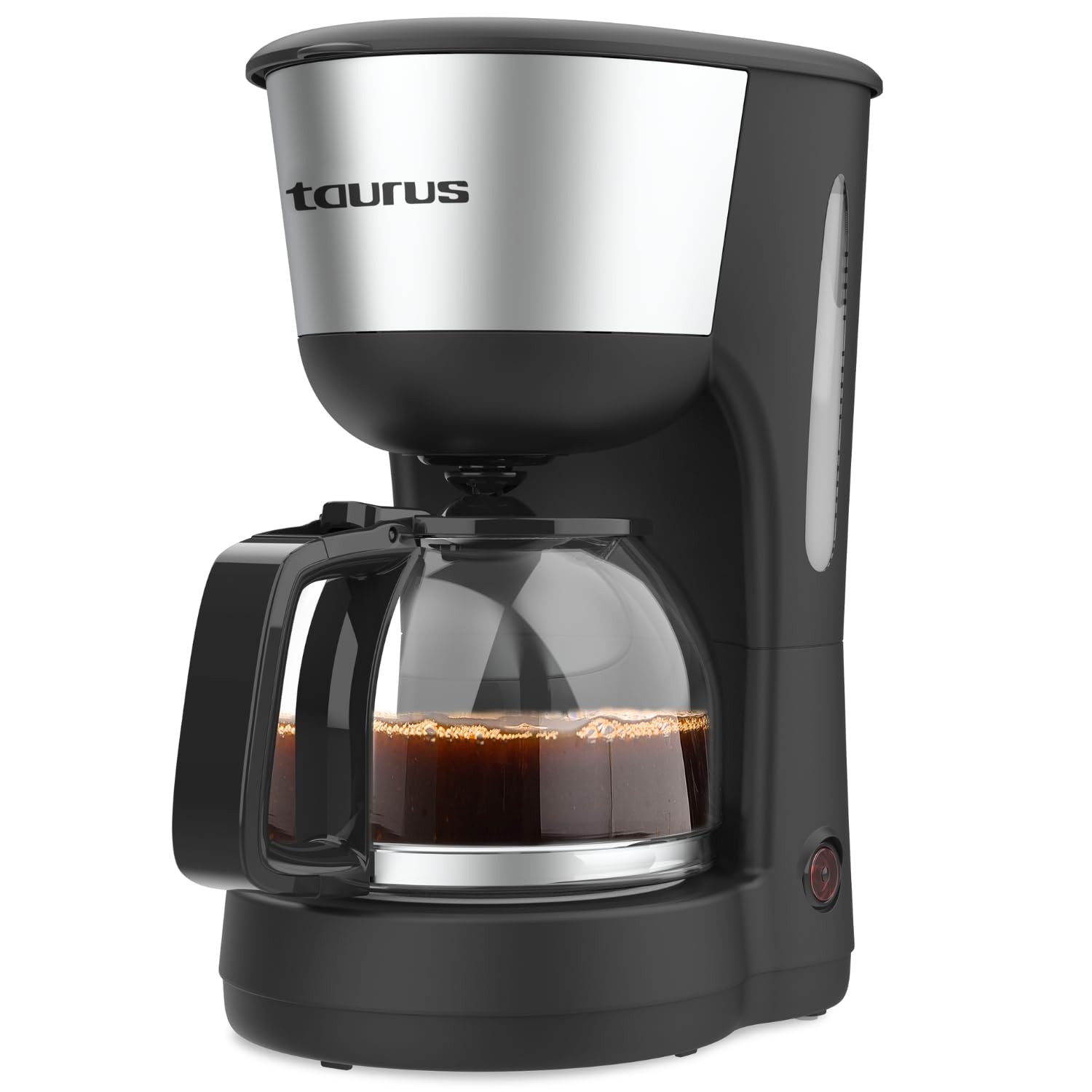 Taurus - Macchina Caffè Filtro Verona 12 | 1000W | 12 Tazze | Pure Coffee Technology | Filtro Riutilizzabile | Caraffa in Vetro | Finiture Acciaio Inox | Piastra Riscaldante | Spegnimento Automatico.