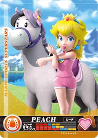 Nintendo Mario Sports Superstars Amiibo Card Horse Racing Peach for Nintendo Switch, Wii U, and 3DS
