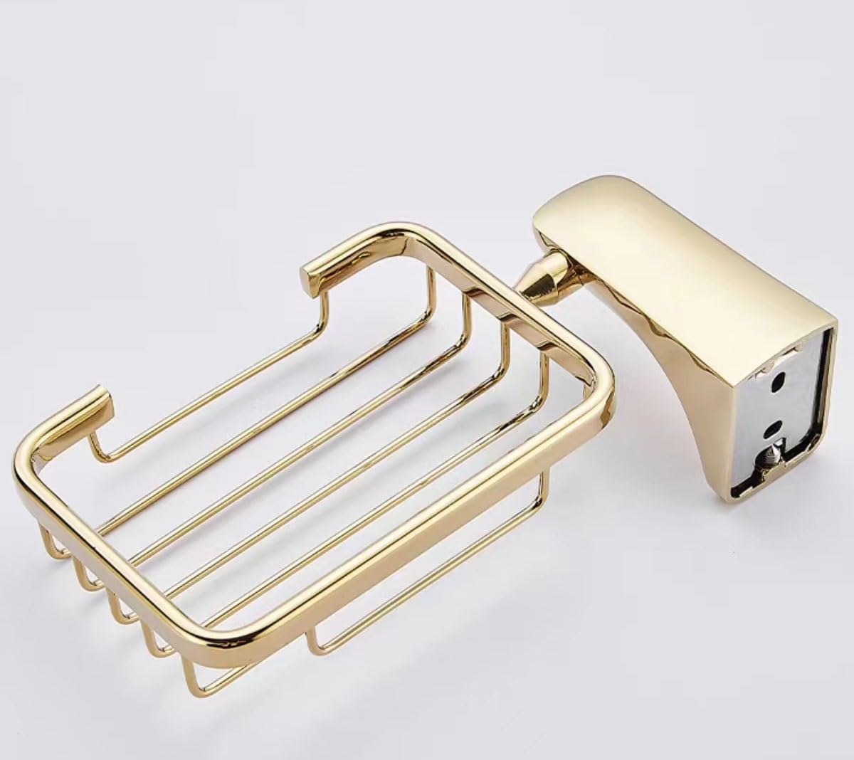Duschseifenhalter, Seifenschalen, Bar-Seifenhalter, Seifenschale, Wand-Seifenhalter, Loch-Installation, Seifenkorb, Edelstahl-Material, geeignet for Badezimmer- und Küchenspülen(Gold)