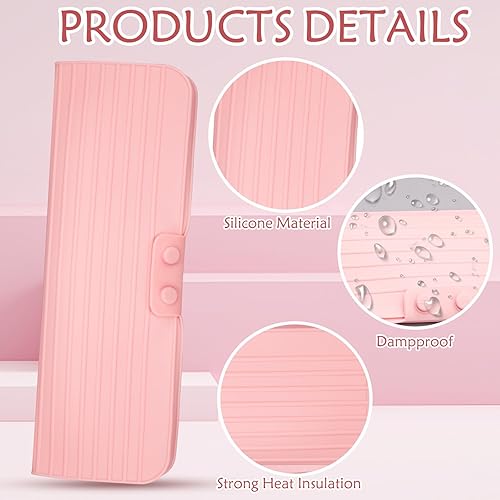 Miniatura 2 de Alfombrilla 2 en 1 resistente al calor, bolsa de viaje para herramientas para el cabello, funda de viaje de hierro plano, soporte de alfombrilla de