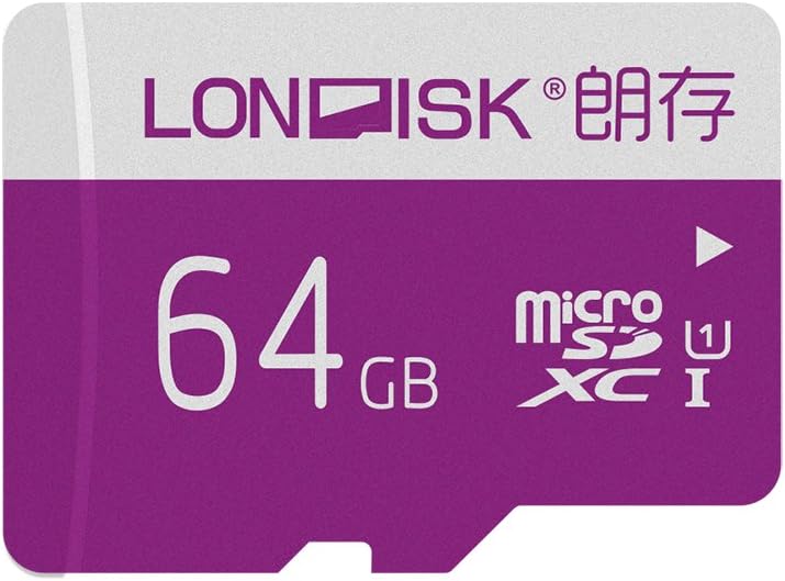 LONDISK 64GB Micro SD Card Class 10 UHS-I Micro SDXC Memory Card with SD Adapter, for HD Video Play/Mobile Phone/Camera (U1-64GB)