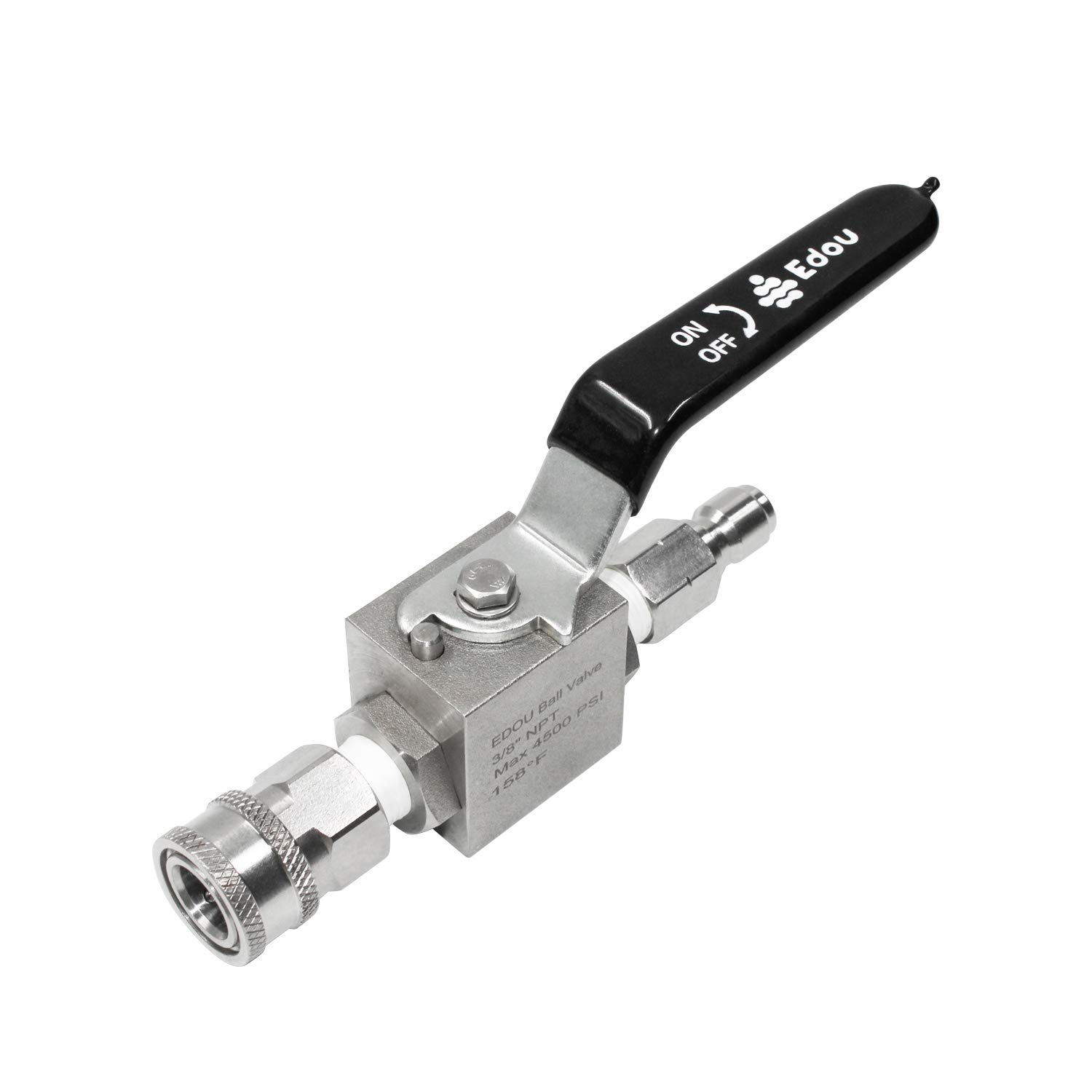 EDOU 4,500 PSI High Pressure Washer Ball Valve Kit 3/8" Male Plug X 3/8