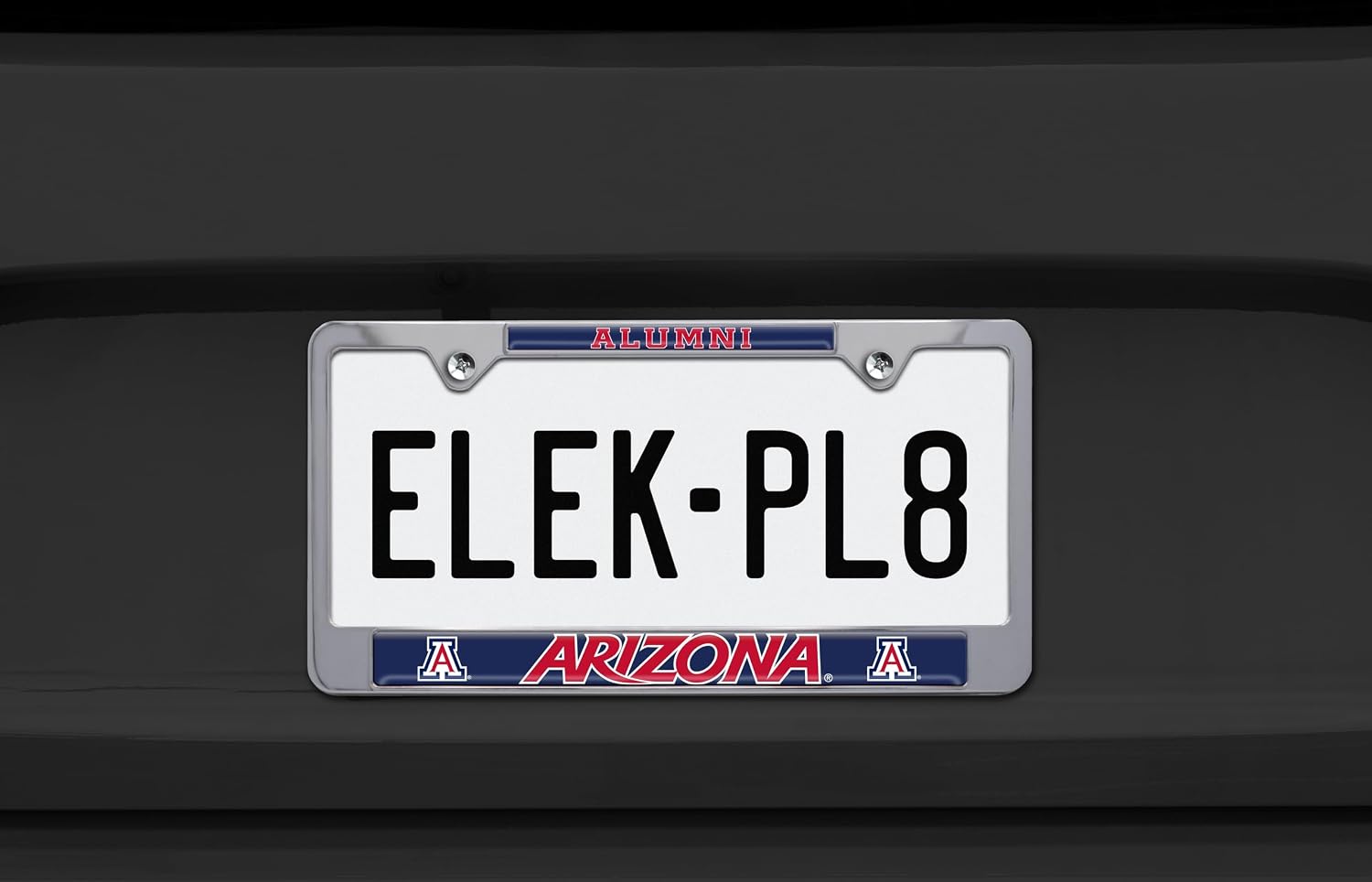 Elektroplate Officially Licensed University of Arizona Alumni 3D Doming Chrome-Plated All-Metal Standard Size License Plate Frame Tag Holder for Cars/SUVs/Trucks Weatherproof Auto Accessory