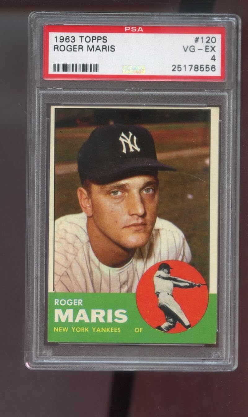 1963 Topps #120 Roger Maris PSA 4 Graded Baseball Card MLB New York Yankees