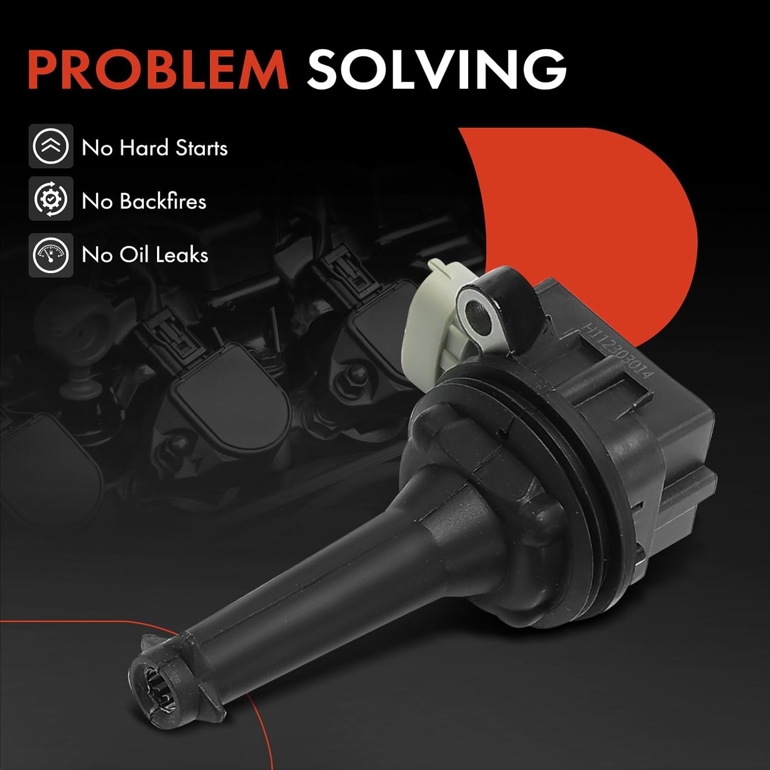 A-Premium Ignition Coil Pack Compatible with Volvo C30 2007-2013 C70 2006-2013 S40 2004-2012 S60 2004-2016 V50 2005-2011 V60 2015-2016 V70 XC60 2.4L 2.5L 5-PC Set