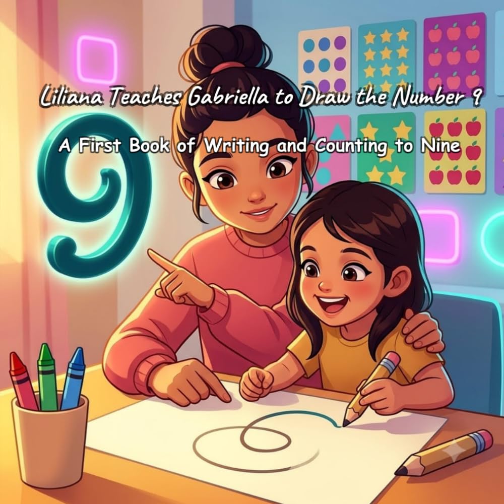 Liliana Teaches Gabriella to Draw the Number 9: A First Book of Writing and Counting to Nine