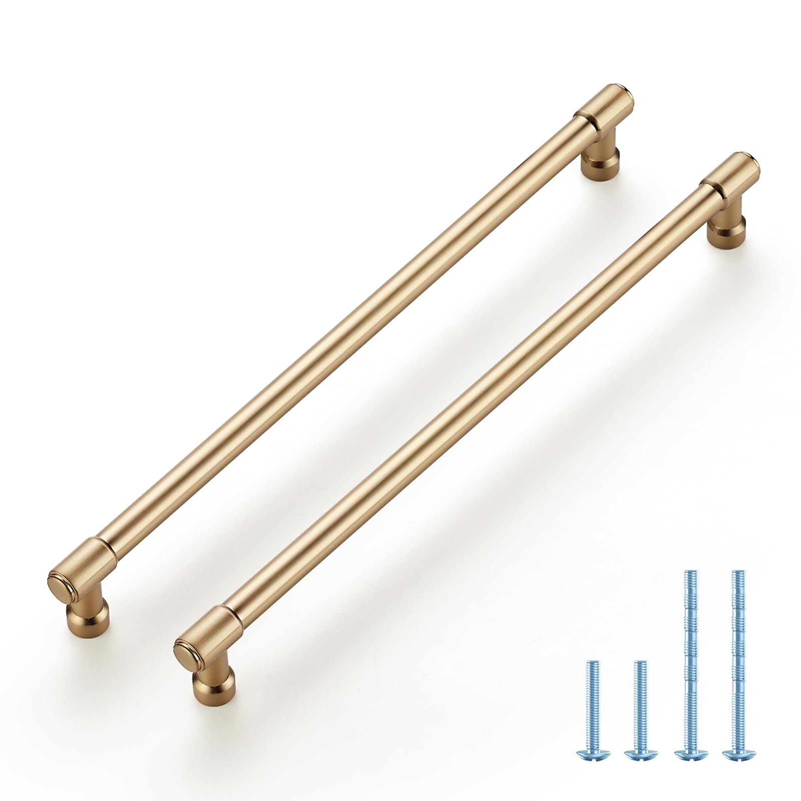 JOY DECOR 2 Pack 10 Inch Champagne Bronze Cabinet Handles - cabinet hardware | Mubboo