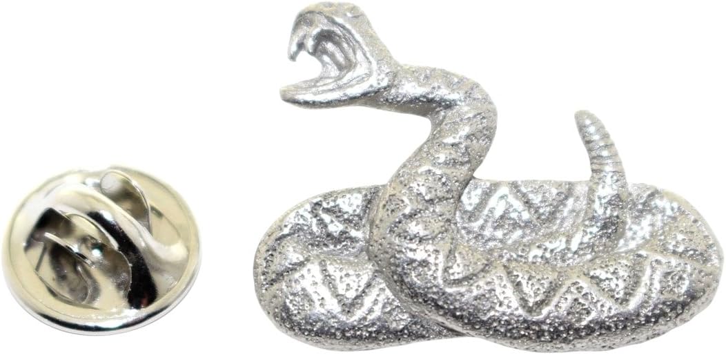 Rattlesnake Pin ~ Antiqued Pewter ~ Lapel Pin ~ Sarah's Treats & Treasures