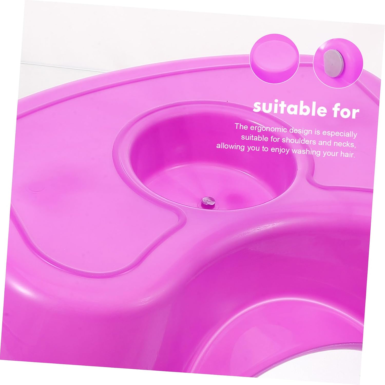 Portable Shampoo Basin for Bedridden Hair Wash Sink for Elderly Plastic Hair Washing Bowl