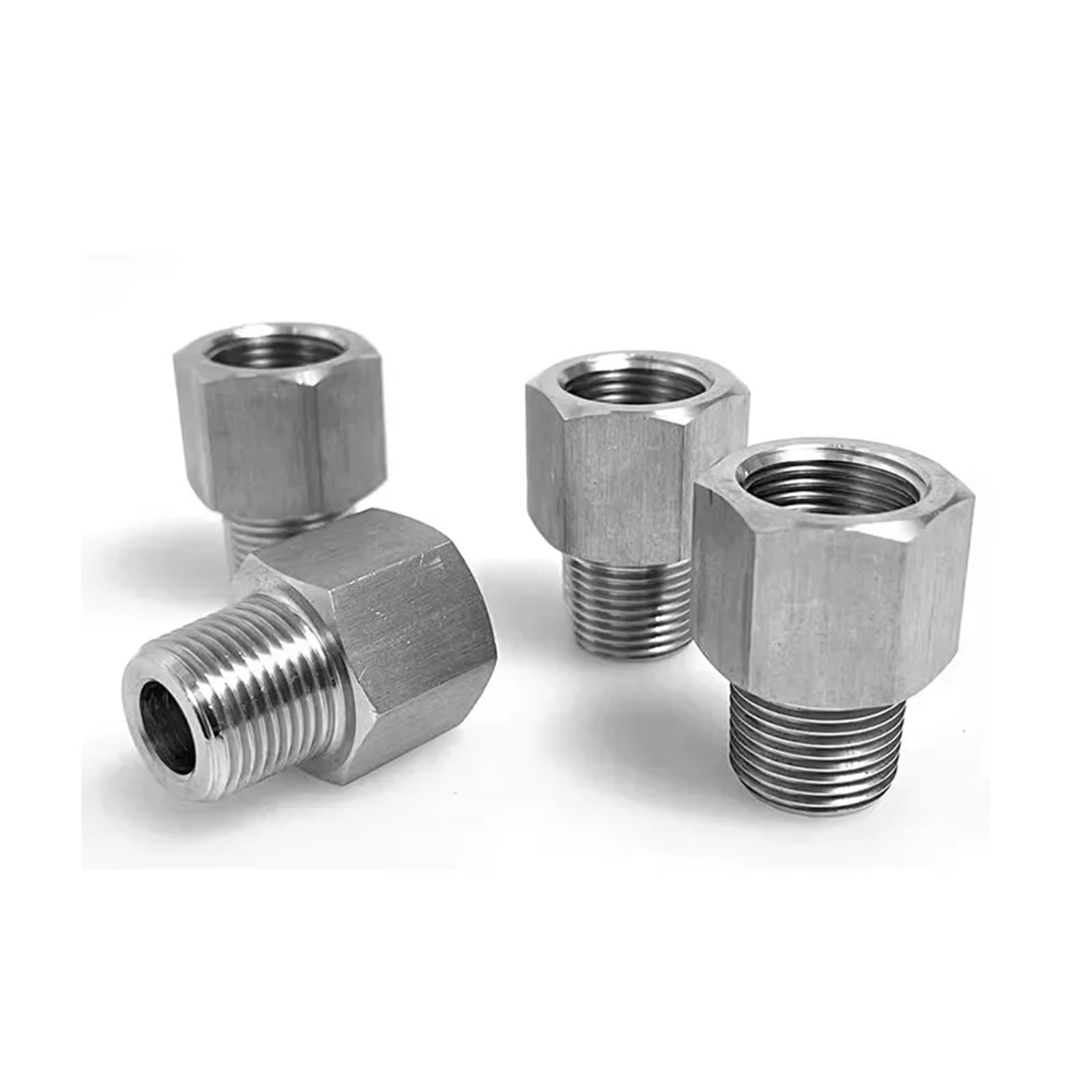 Adaptery do przyłączy rurowych M12 M14 M16 żeński X M8 M10 M12 M14 M16 M18 M20 1/8" 1/4" 3/8" 1/2" męski gwint BSP stal nierdzewna wysokociśnieniowe złącze rurowe 1 szt.(M16x1.5 to BSP3I8)