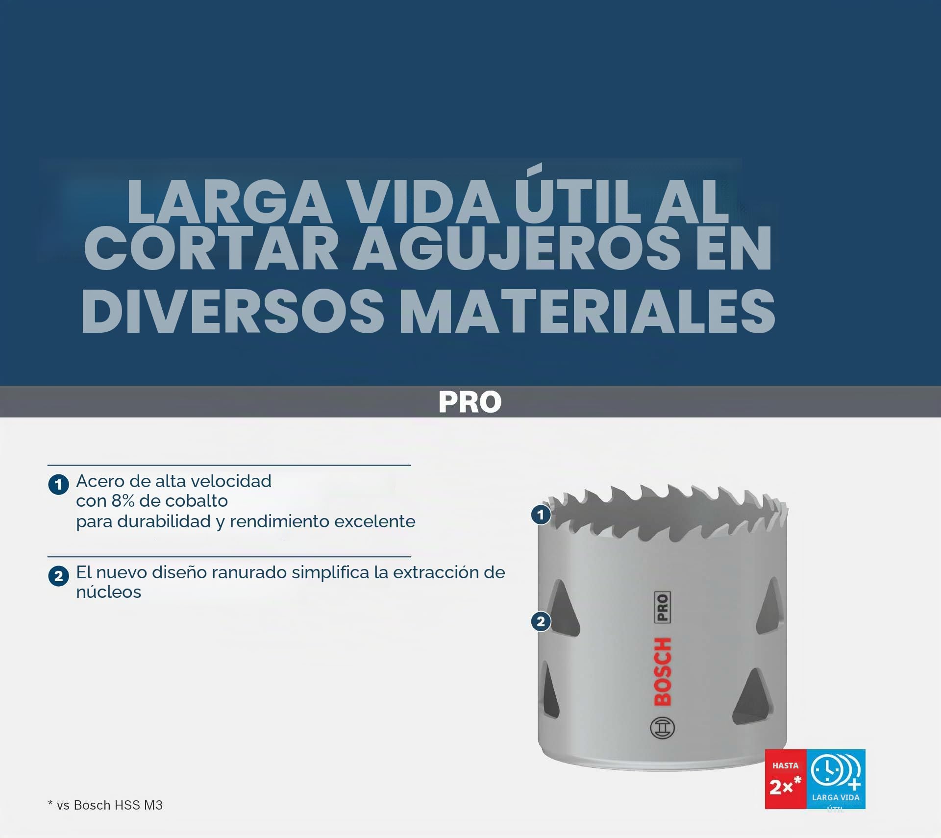Bosch 1x Sierra de corona PRO Multi Material (para Madera blanda, Cartón-yeso, Ø 68 mm, Professional Accesorios Taladro)