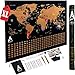 Scratch off Map of the World XL Poster - US States outlined - Extra Large size 33"x24", Deluxe packaging and 11 Accessories, Personalized World Travel Map with Country Flags as a perfect gift	