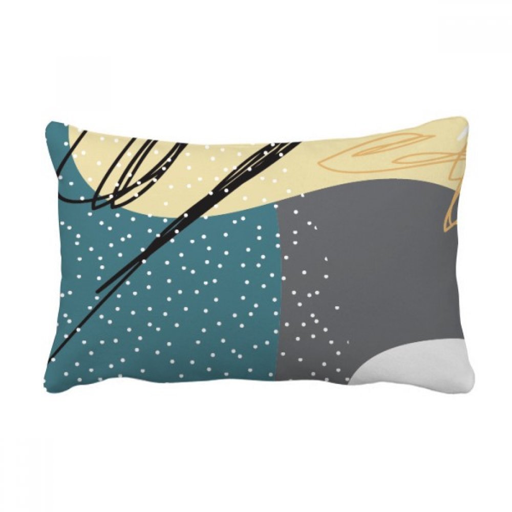 Coussin de canapé déco plantes art résumé taie multicolor pour salon et lit