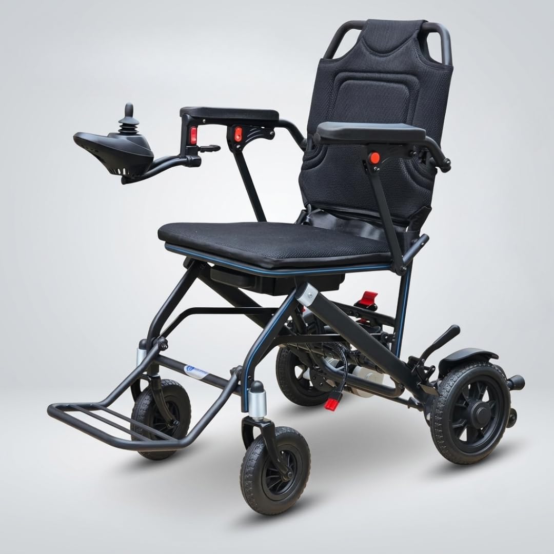 Foldable Electric Wheelchair by Veayva – 500W Dual Motor | 10Ah Removable Battery | 15 km Range | 120 kg Capacity | Lightweight Alloy Frame | Airline & Travel Approved-picture-30