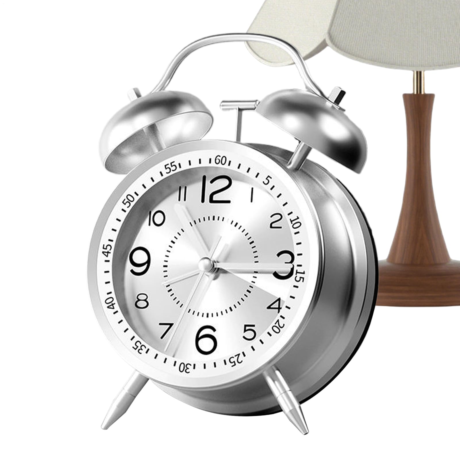 Réveil pour grands dormeurs double cloche rechargeable contre les pannes de réveil