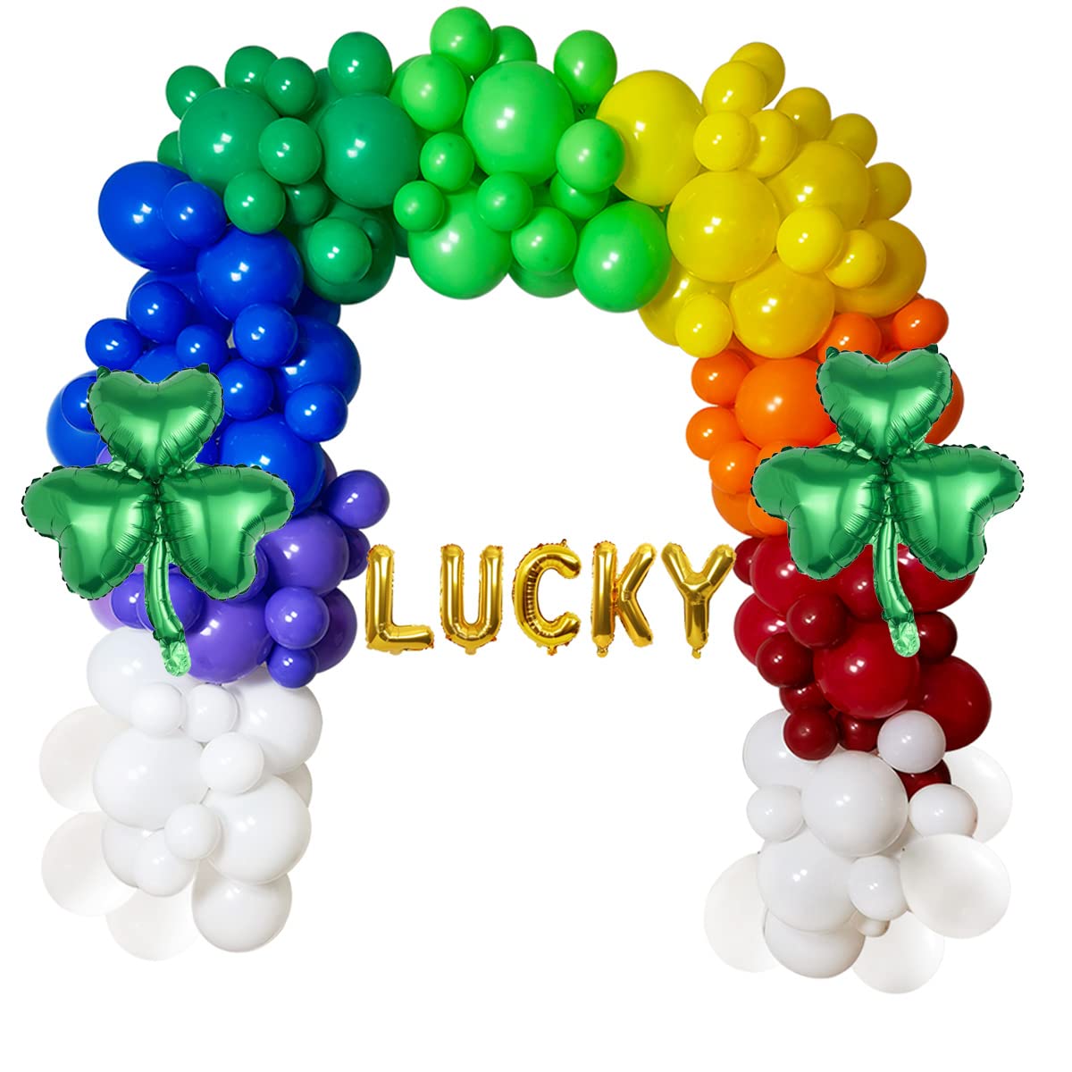 KONGKI Boho Rainbow Party Balloons Garland Decorations, Irish Festival Party Supplies, Rainbow