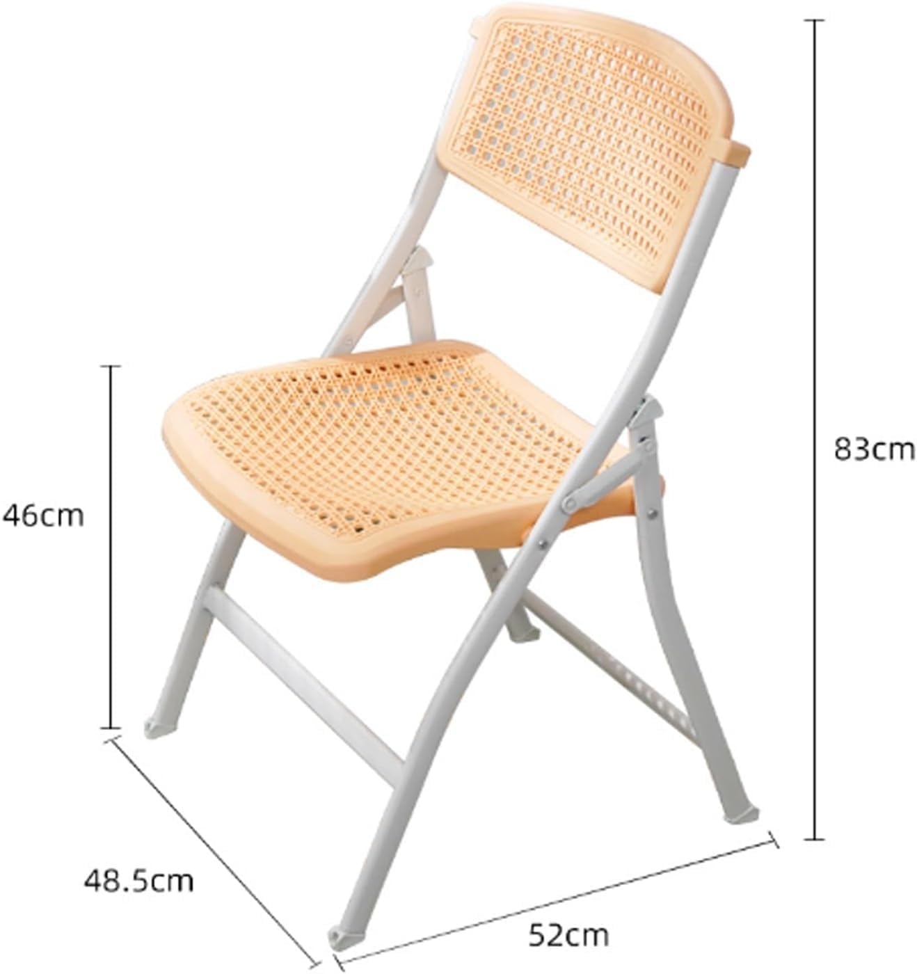 Portable Plastic Folding Chair with Ergonomic Design Lightweight & Compact Stool(Yellow,1pc)