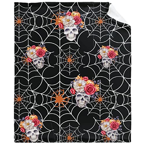 Exclusive Special Todeyya Halloween Spiderweb Rose Skeleton Throw Blanket - Super Soft Flannel Fleece Blanket for Gifts, Plush Lightweight Fuzzy Cozy Blanket for Couch Sofa Bed All Season M 60x50 for Teens Up To 40% OFF Todeyya Halloween Spiderweb Rose Skeleton Throw Blanket - Super Soft Flannel Fleece Blanket for Gifts, Plush Lightweight Fuzzy Cozy Blanket for Couch Sofa Bed All Season M 60x50 for Teens
