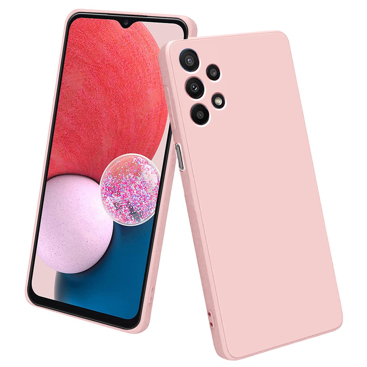 LIRAMARK Silicone Soft Back Cover Case for Samsung Galaxy A13 4G (Silicone Black) — Amazon image 3