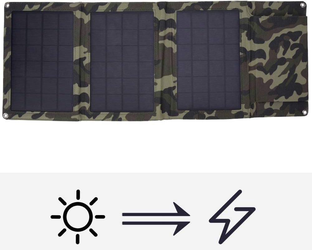 EVTSCAN Portable Foldable 12W Solar Panel Charger - Portable Foldable Charging Board Bag for Phone Power Bank Outdoor Camping