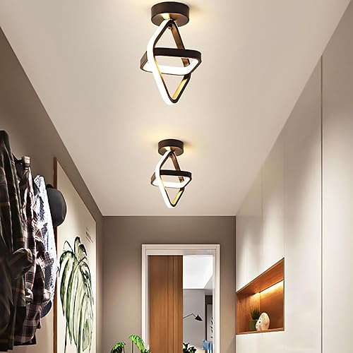 Miniatura 3 de Lámpara LED de techo, lámpara cuadrada negra de 22 W, 3000 K-6000 K, lámpara de techo opcional de montaje empotrado, moderna para sala de estar,