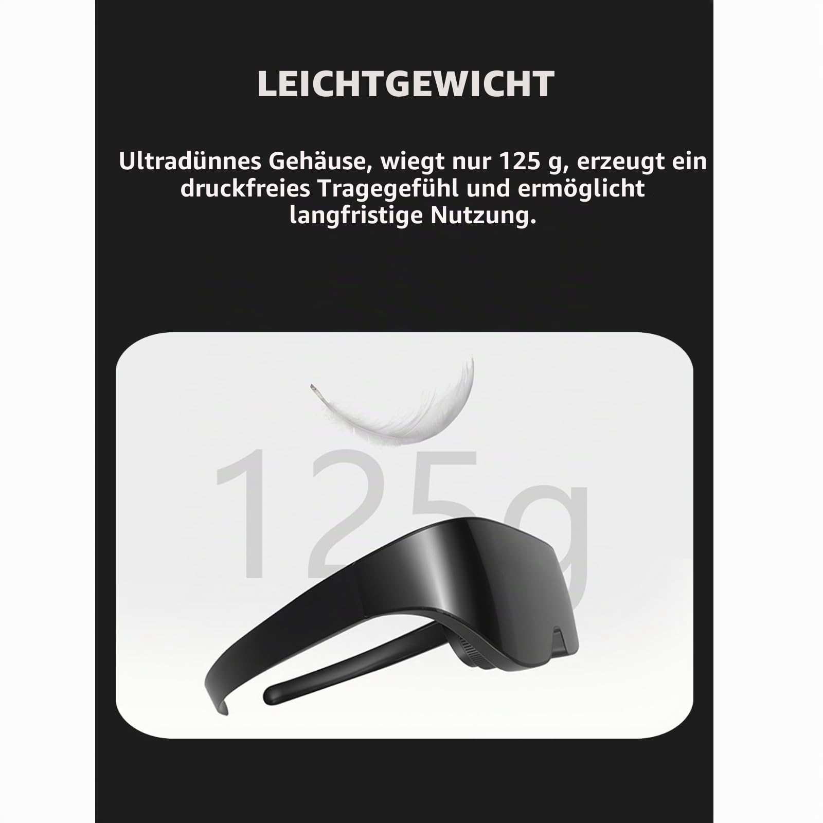 Intelligente 3D-Brille, 4K HD IMAX Gaint Screen 3D-Brille mit Myopie-Korrektur, Myopiefreundliche VR-Headset-Brille, Immersive Panorama-Betrachtungsspiel-Videobrille