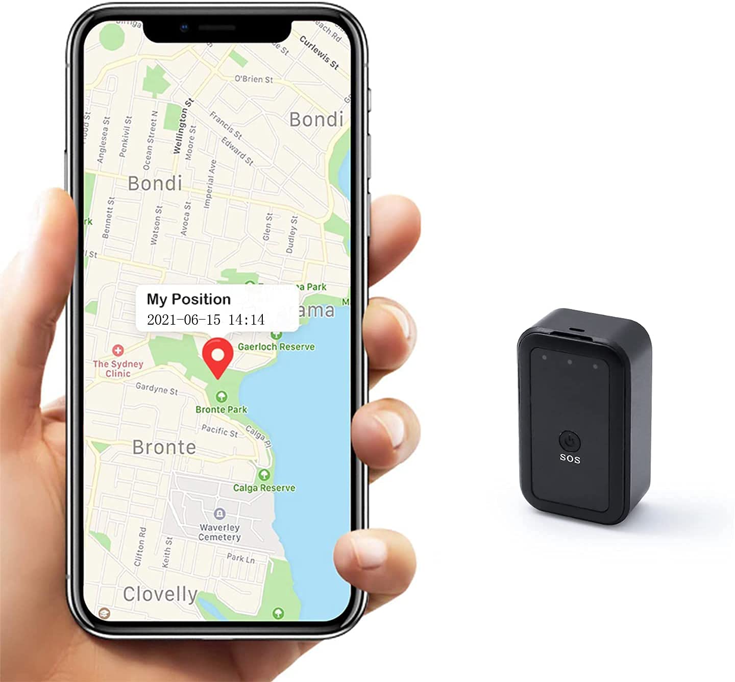 Mini GPS Tracker, Jiobbo Personal GPS Tracker for Kids Car Elder Dogs Pets Strong Magnetic Rechargeable Anti-theft Tracker Device GPS Vehicle Tracker, GPS/AGPS/WIFI/LBS Global Real-time Position