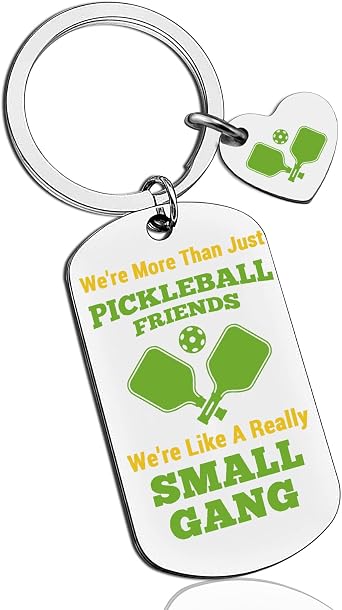 Pickleball Keychain Pickle Gifts for Women Men Pickleball Lovers Coaches Friends Pickle Ball Keychain for Sports Backpack Accessories Bag Charms Friendship Gift for Christmas Day Birthday Graduation