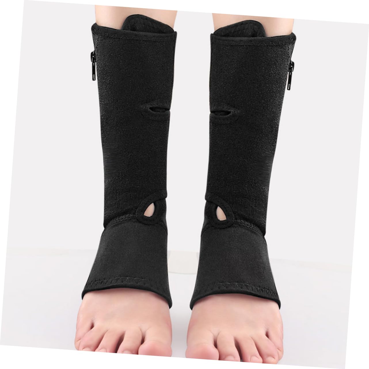 2pcs Breathable Ankle Guards for Men Zipper Adjustable Leg Guards for Ankle Sprain Brace Sleeve