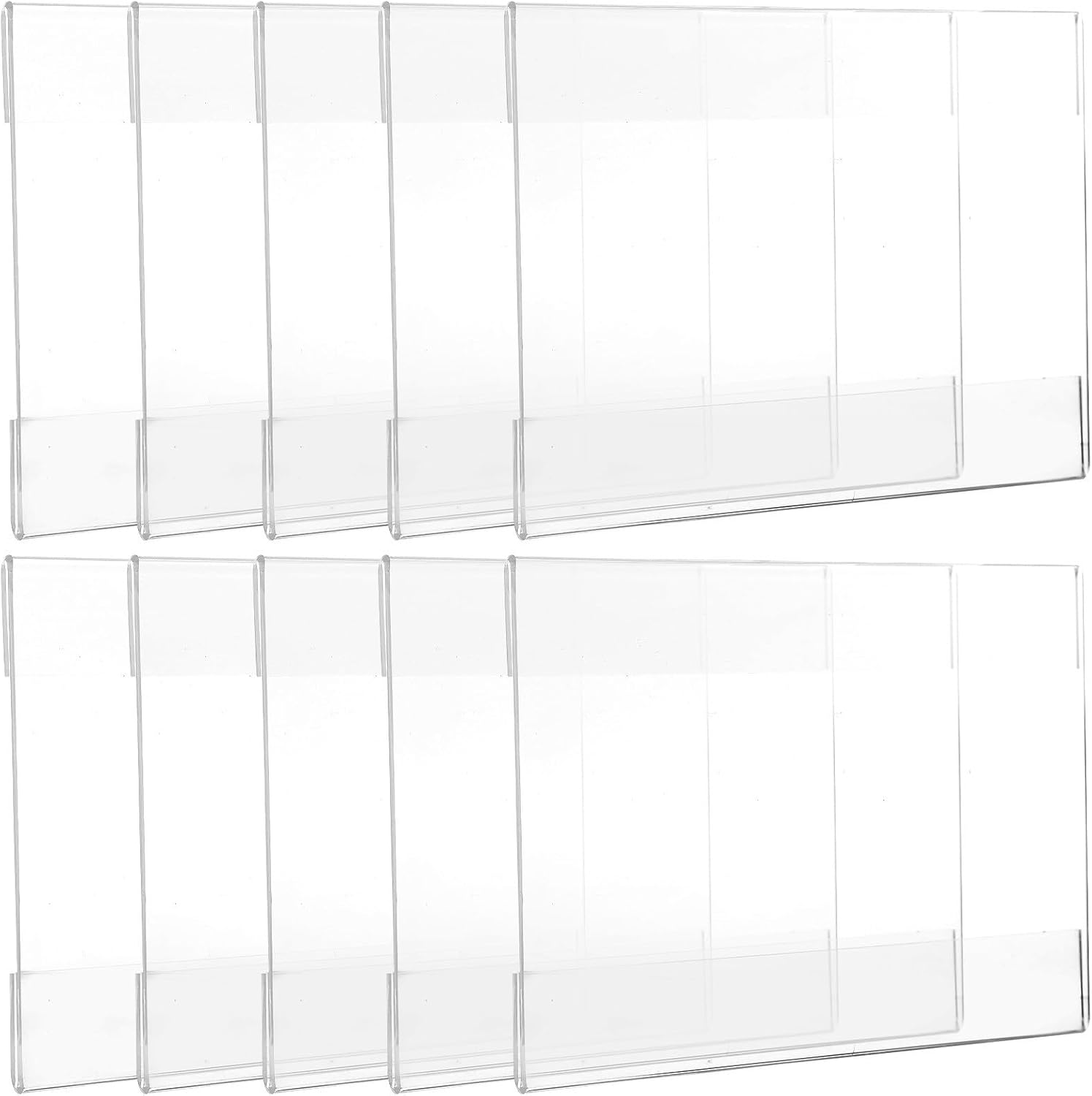Acrylic Price Tag Display Holder Wall Mounted 10 Pack for Shelves