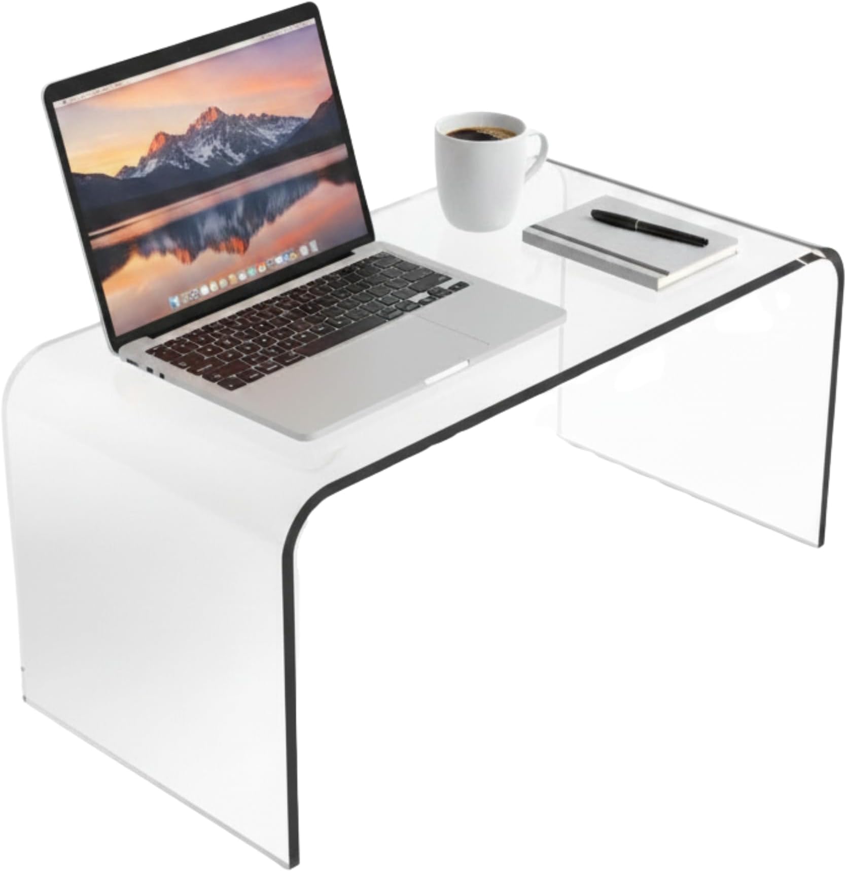 Lavish Home Clear Acrylic Side Multipurpose Use As A Lap Desk, Coffee, End Table