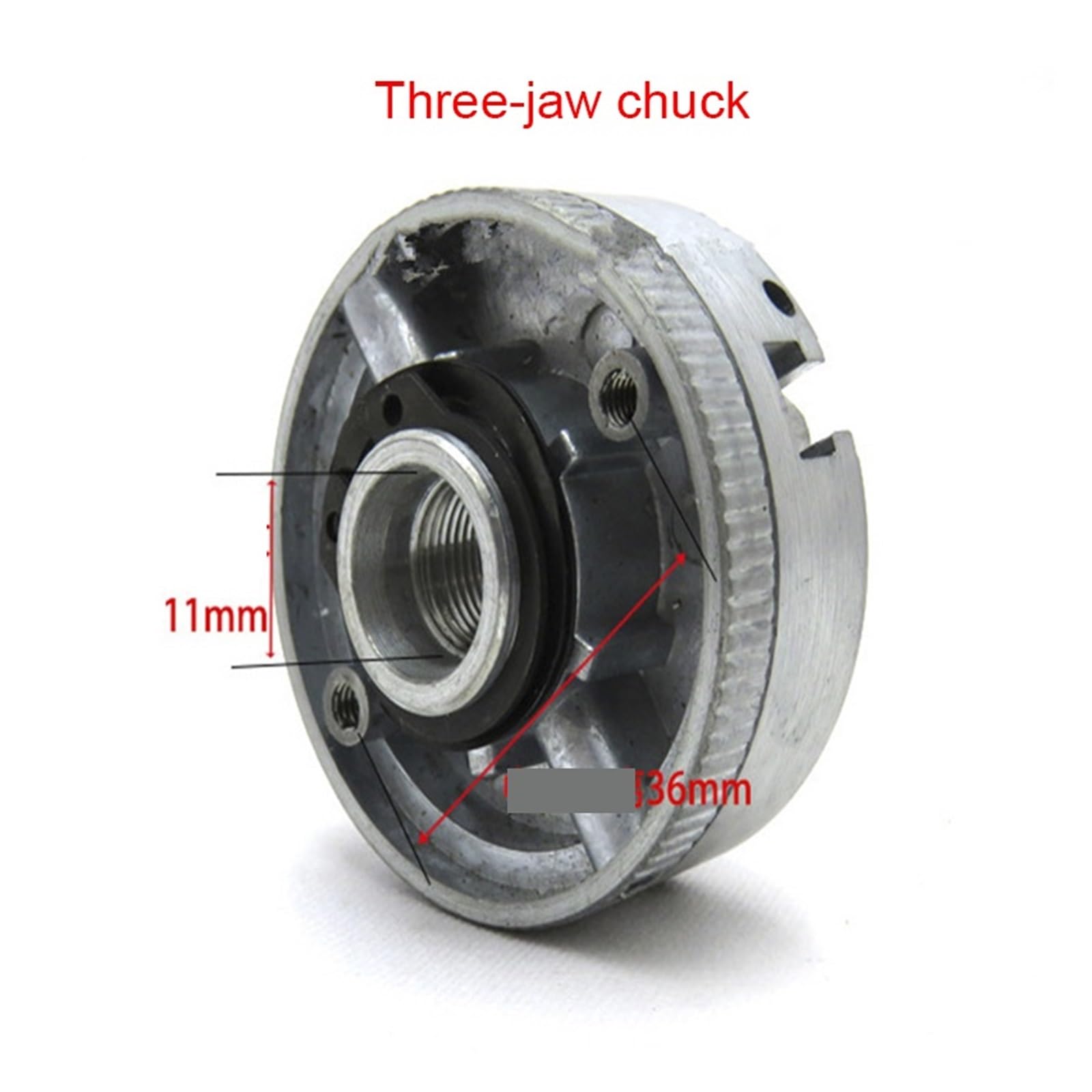 Drehbanklager, Zinklegierung 3 Backenfutter 4 Pleuel selbstzentrierend/nicht selbstzentrierend Holzdrehfutter for Mini-Tischdrehmaschine(3 Jaw Chuck)