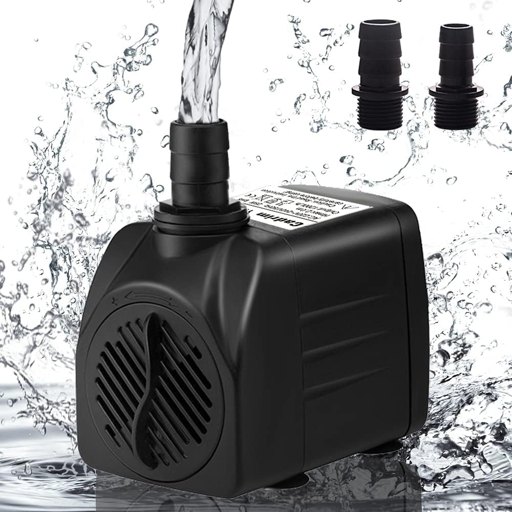 Cadrim Pompe Submersible,Pompe Aquarium 1200L/H 220-240V/50Hz Multifonction Aquarium Poisson Fontaine, Pompes à l'eau, Pompes de Piscine