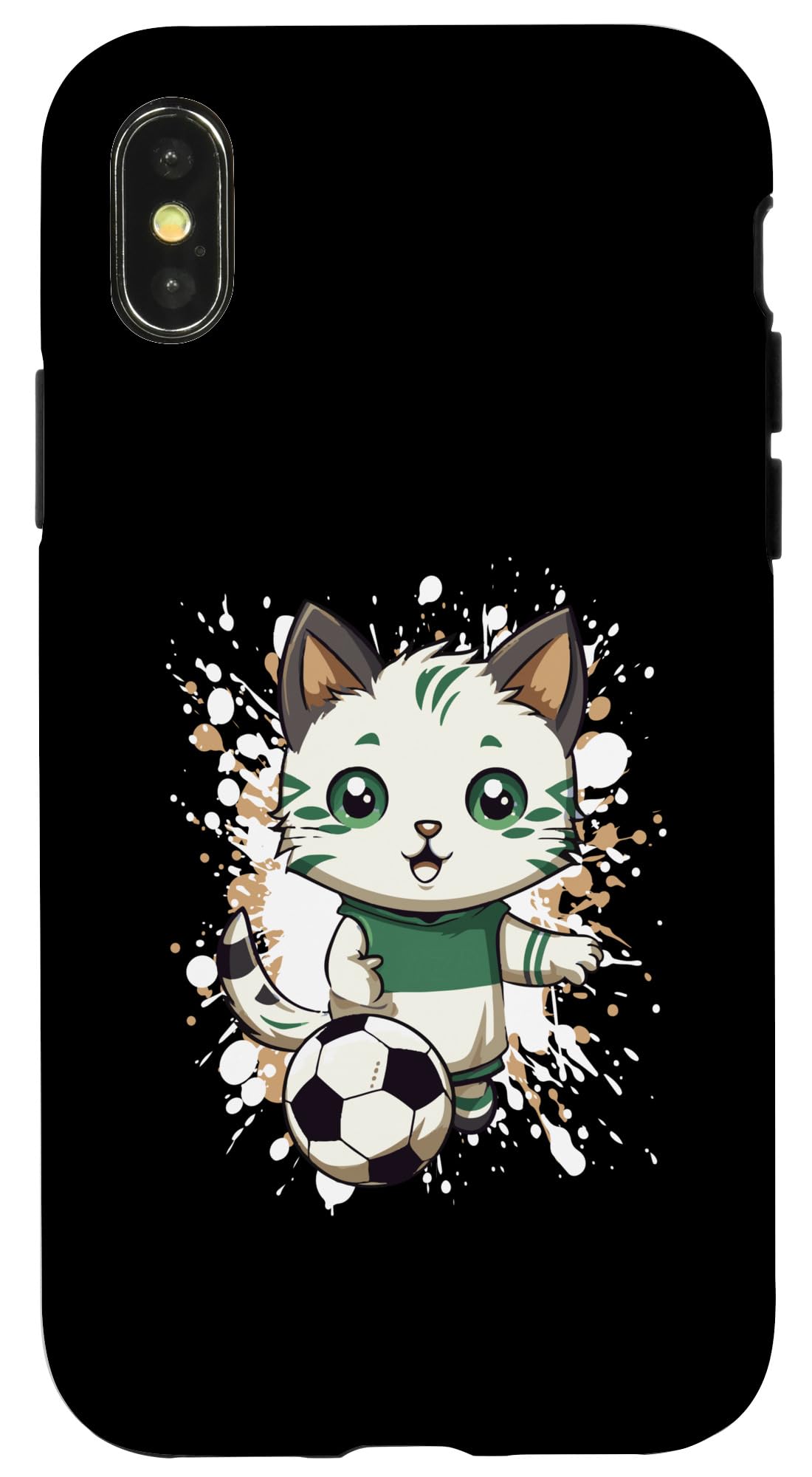 iPhone X/XS Anime Cat Playing Soccer