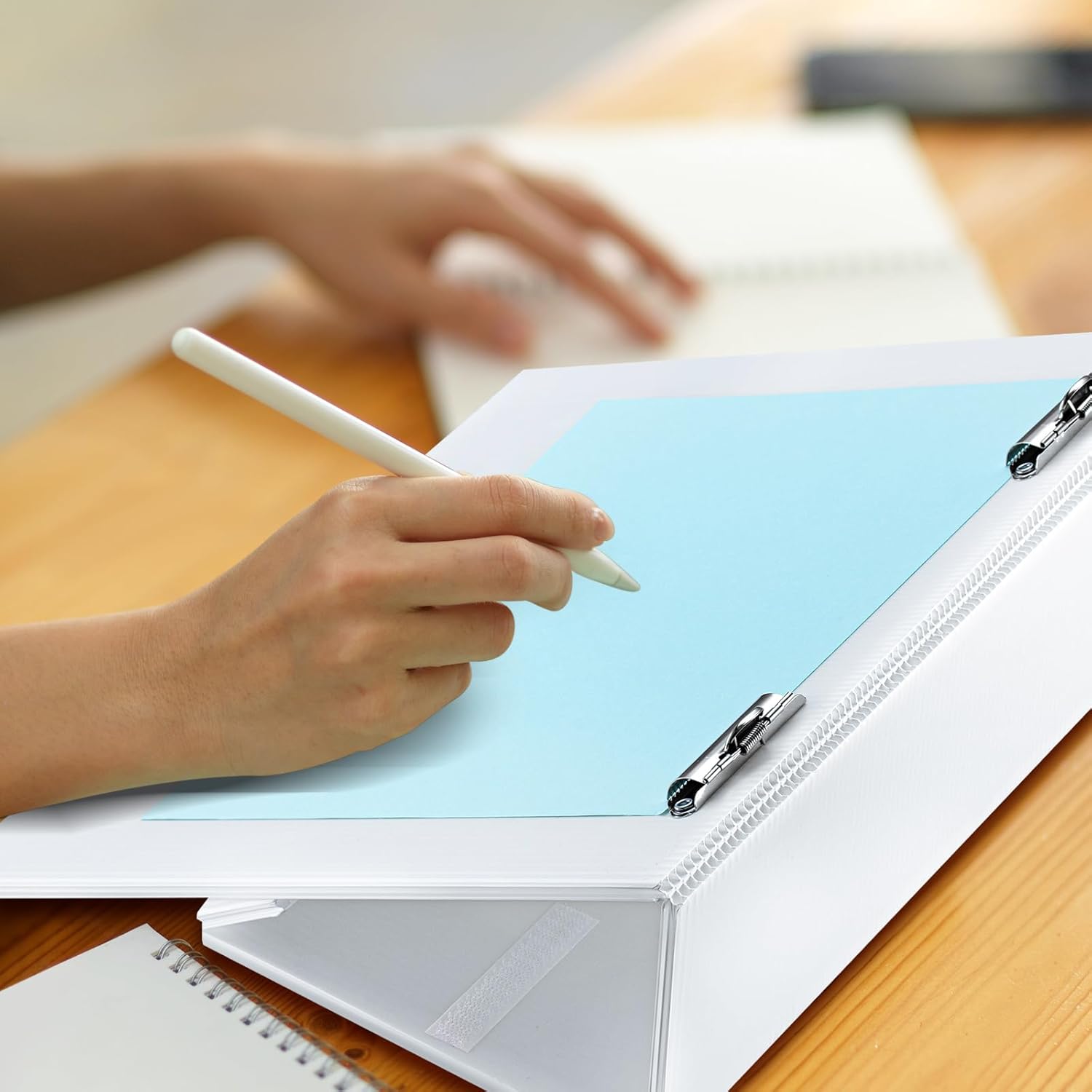 Nuanchu Folding Slant Board for Writing 14 x 12 Inch Large Slanted Clipboard Adjustable Tilted Writing Board Sloped Surface to Improve Handwriting Legibility Endurance for Office Reading(2 Pcs)