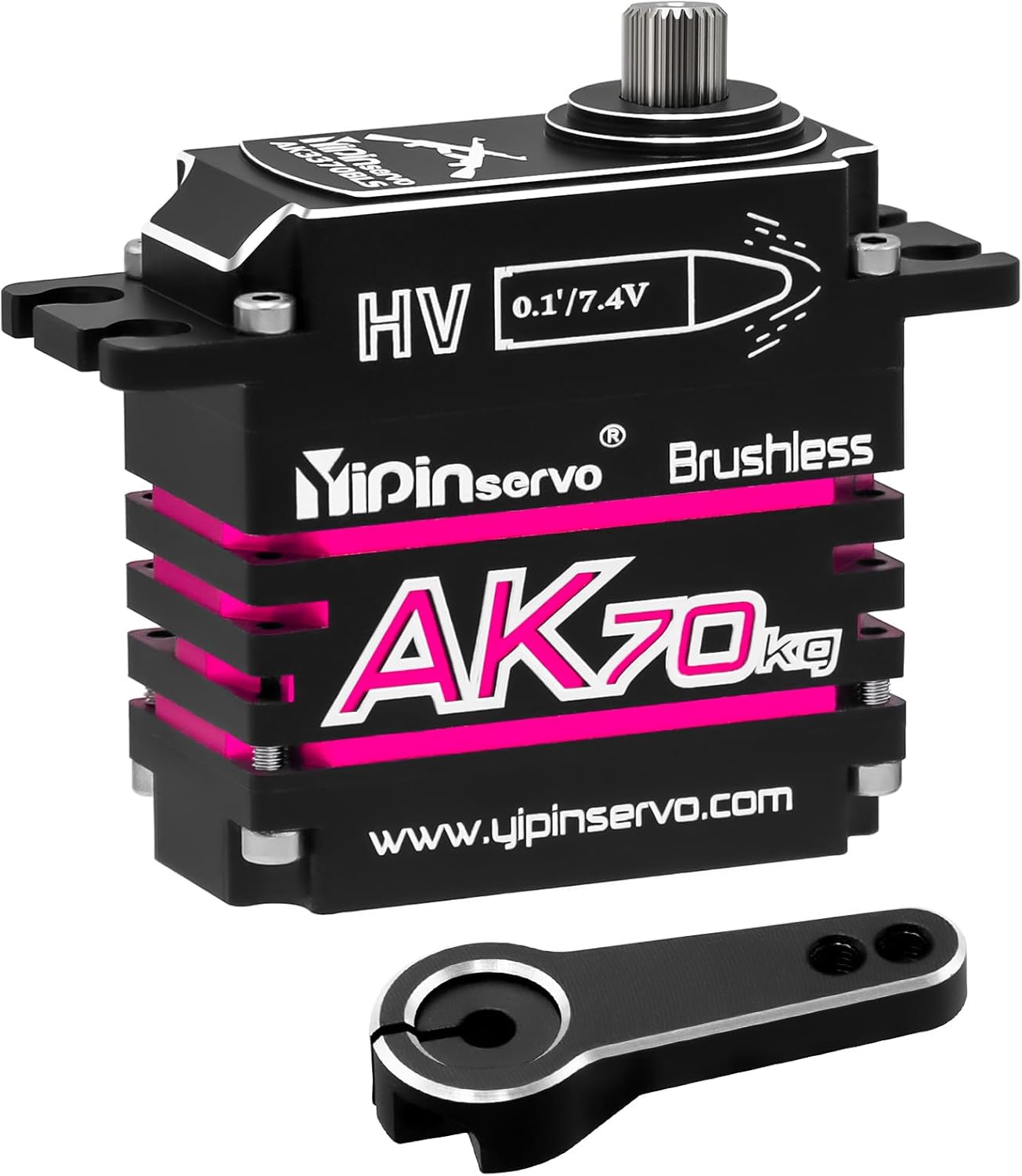 GOUPRC 70kg Brushless Servo for 1/8 1/10 1/12 RC Truck Car Crawler Boat Robot, 8.4V Oblique Gear High Torque Servo