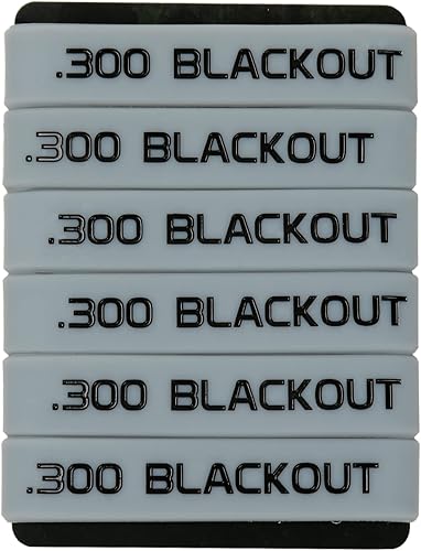 Aolamegs Paquete de 6 bandas de marcado de cargador Blackout 300