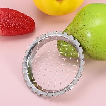 1PCS Stainless Steel Food Cutter - Egg Slicer, Fruit Cube Cutter, Salad and Tomato Slicer for Hard Boiled Eggs and Potatoes