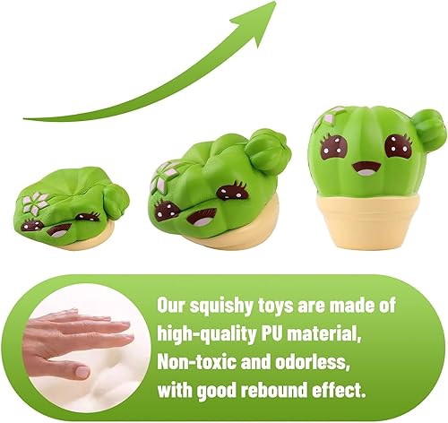 Miniatura 3 de Anboor Juguete para aliviar el estrés de 4.1 pulgadas Squishies Squishies con aroma a cactus gigante de levantamiento lento para colección entrega