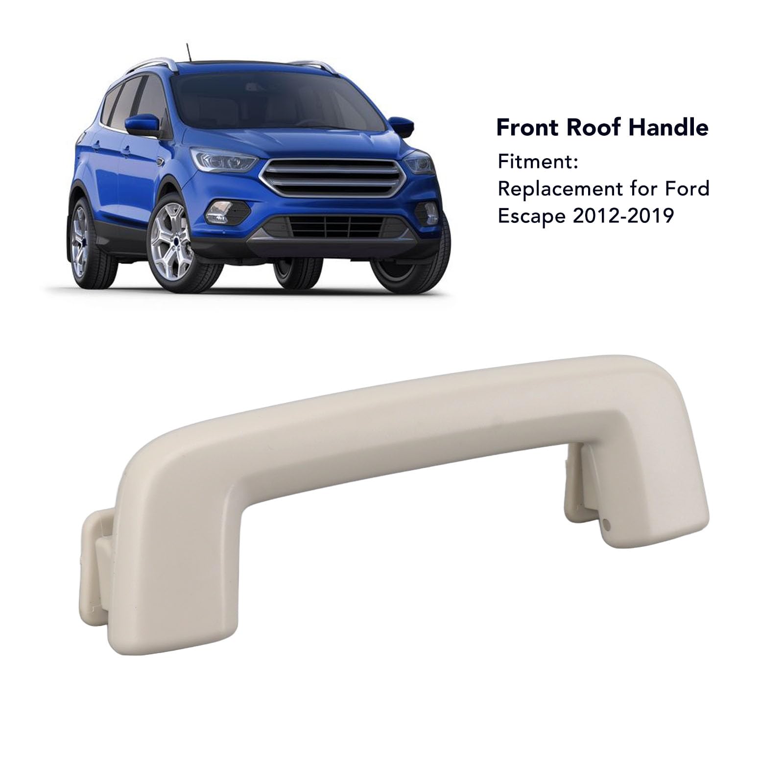 Manija de techo delantera, manija de agarre para techo interior del vehículo del lado del conductor con gancho OEM 7S7Z 5831406 AA, compatible con modelos 2012 a 2019