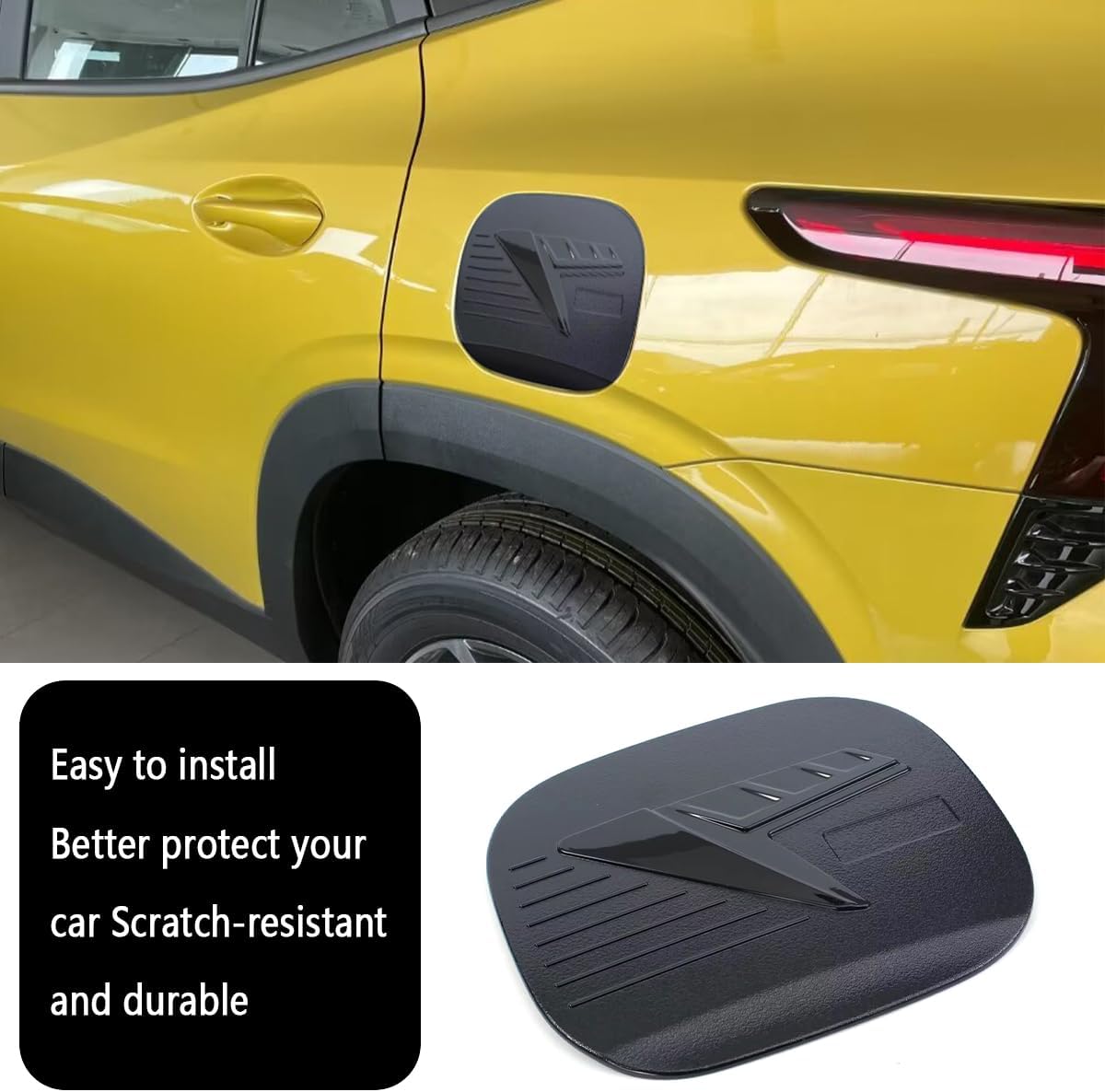 Car Accessories Fit For Chevrolet TRAX 2024 2025 2026 Exterior Gas Fuel Tank Cover Trim (Glossy Black) 1PCS ABS