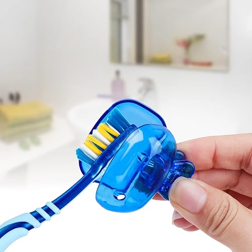 Miniatura 5 de Eaezerav Paquete de 4 fundas para cepillos de dientes, protector de cepillo de dientes, clips portátiles de plástico para cepillos de dientes, funda
