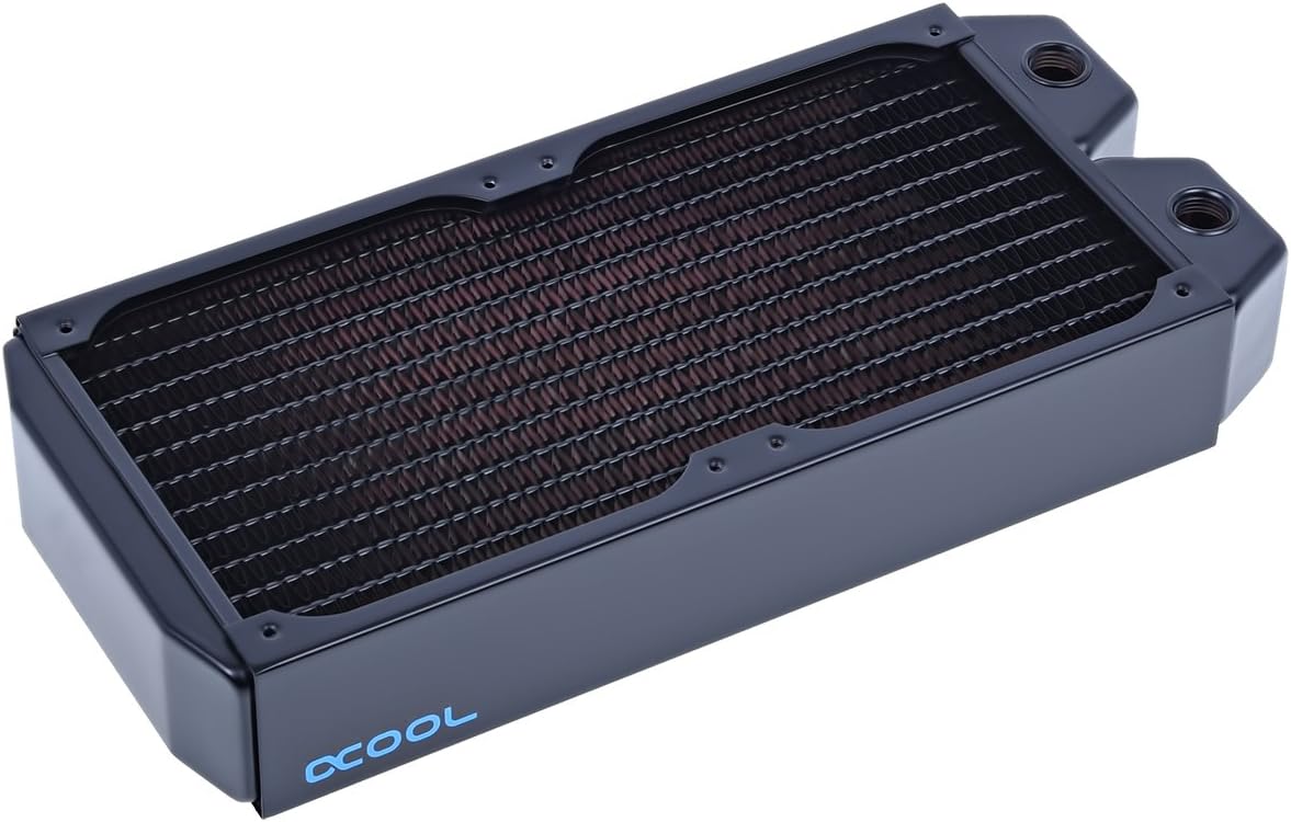 Alphacool NexXxos XT45 Full Copper Radiator240, 120mm x 2, Dual Fan, Black