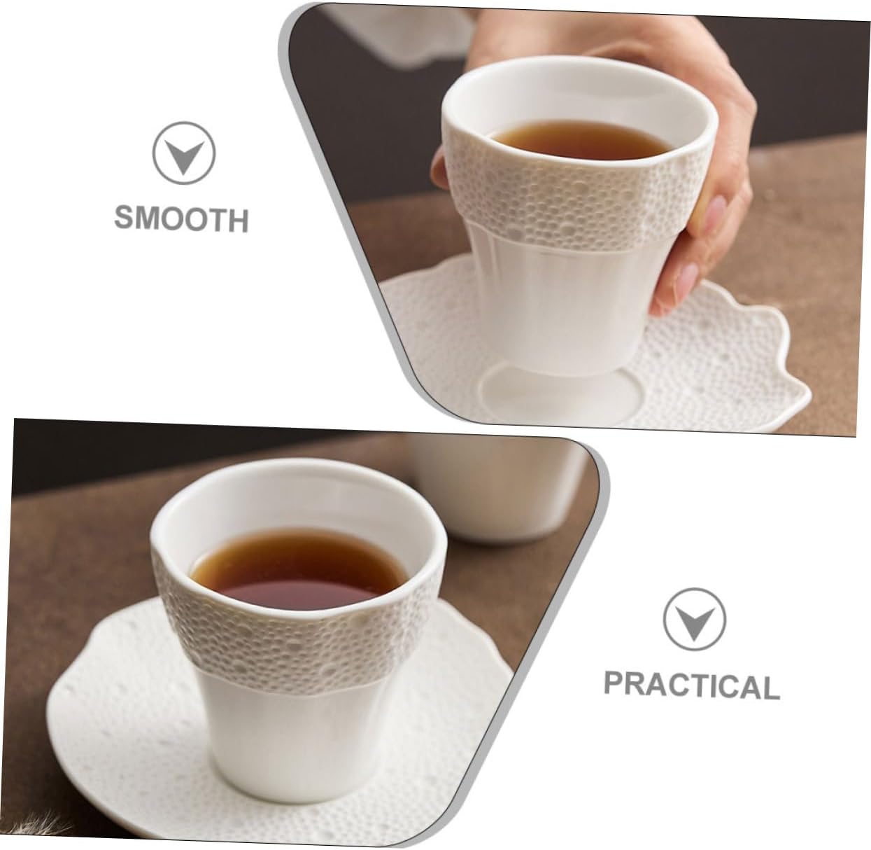 OUNONA 1 Set Ceramic Coffee Cup with Saucer Modern European Style Milk and Tea Drinking Cup Easy to Maintain Compact Design for Kitchen Storage Smooth Surface for Comfortable Use