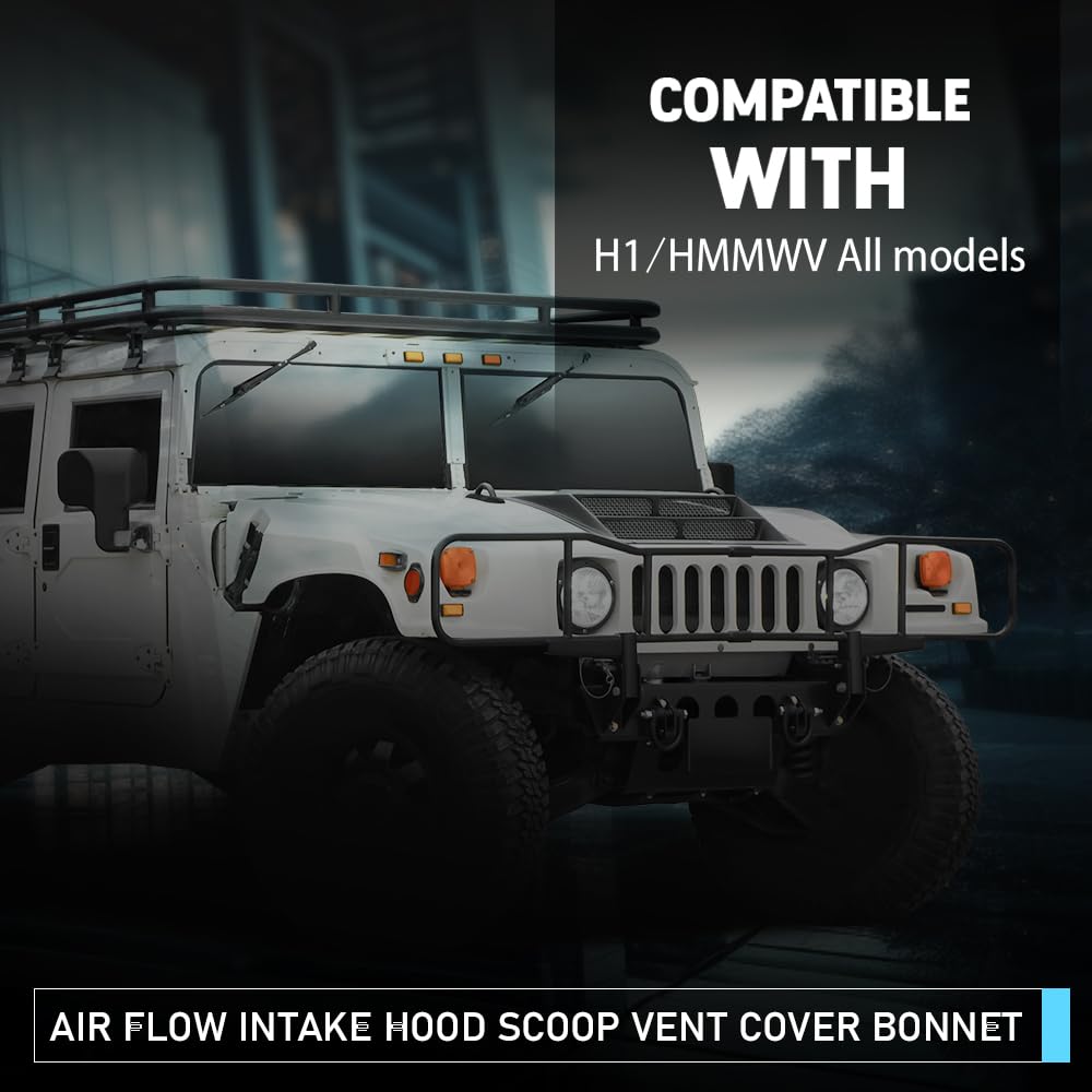 CHEDA Air Flow Intake Hood Scoop Vent Cover Bonnet Compatible with Hummer H1, HMMWV All models